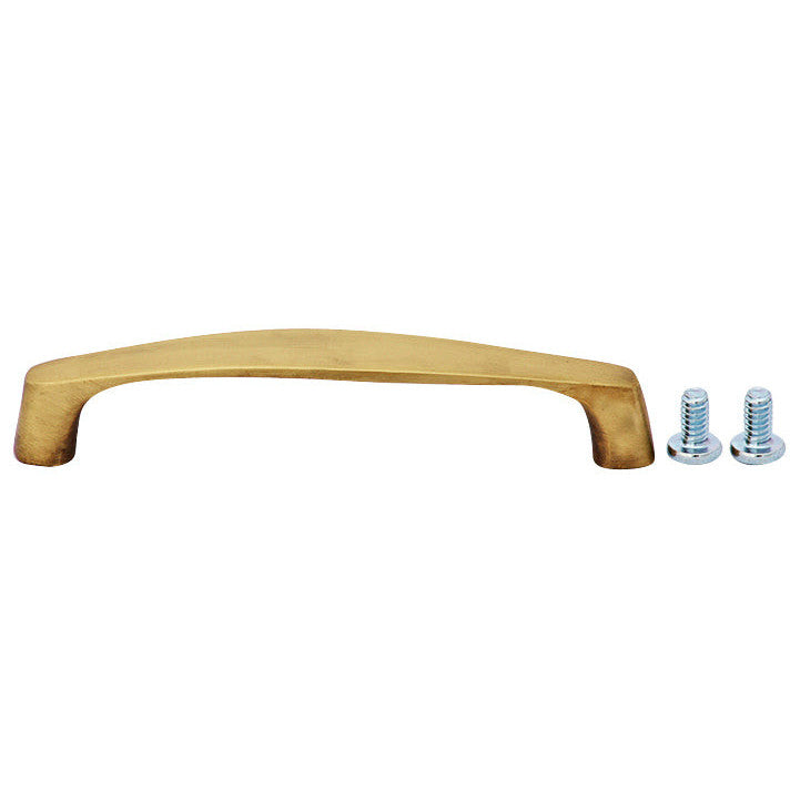 4 Inch Overall (3 3/4 Inch c-c) Traditional Solid Brass Pull (Antique Brass Finish) COPPER MOUNTAIN HARDWARE