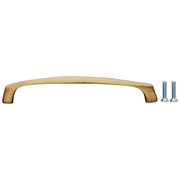 5 1/2 Inch Overall (5 Inch c-c) Traditional Solid Brass Pull (Antique Brass Finish) COPPER MOUNTAIN HARDWARE