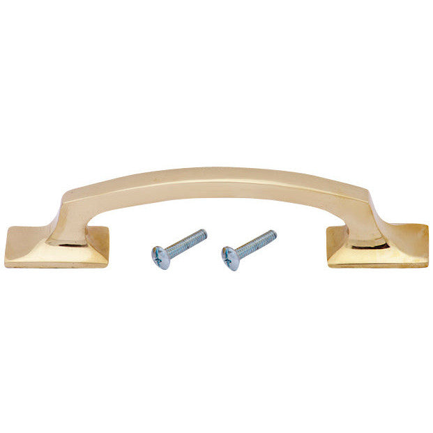 5 1/4 Inch Overall (3 3/4 Inch c-c) Traditional Solid Brass Pull
