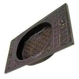 Broken Leaf Solid Brass Flush Pull (Oil Rubbed Bronze Finish) Copper Mountain Hardware