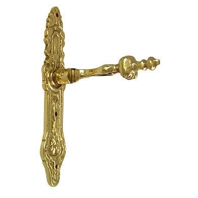 4 Inch Solid Brass Baroque / Rococo Drop Pull (Polished Brass Finish) COPPER MOUNTAIN HARDWARE