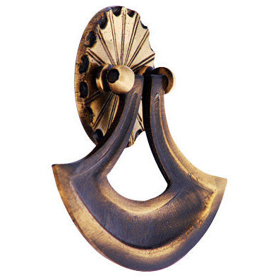 4 Inch Solid Brass Curved Drop Pull (Antique Brass Finish) COPPER MOUNTAIN HARDWARE