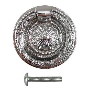 1 3/4 Inch Victorian Style Drawer Ring Pull (Polished Chrome) COPPER MOUNTAIN HARDWARE