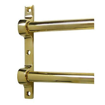 36 Inch Solid Brass Double Push Bar (Polished Brass Finish) COPPER MOUNTAIN HARDWARE