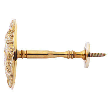 Solid Brass Baroque Curtain Tie Back (Polished Brass Finish) Copper Mountain Hardware