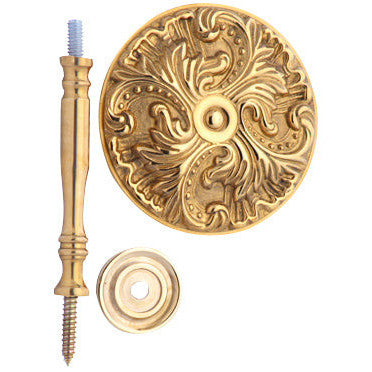 Solid Brass Baroque Curtain Tie Back (Polished Brass Finish) Copper Mountain Hardware