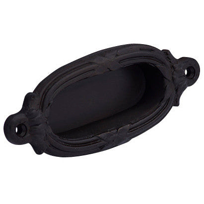 4 1/3 Inch Solid Brass Ribbon & Reed Door Pull