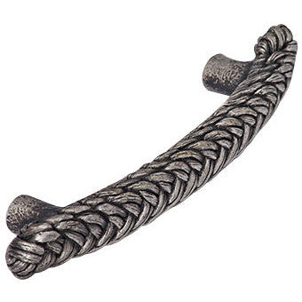 5 1/4 Inch (3 3/4 Inch c-c) Solid Pewter Braided Rope Design COPPER MOUNTAIN HARDWARE