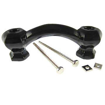 4 1/4 Inch Overall (3 Inch c-c) Jet Black Decorative Cabinet Door Handles COPPER MOUNTAIN HARDWARE