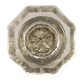 1 Inch Old Town Crystal Cabinet Knob (Antique Nickel Base) EMTEK