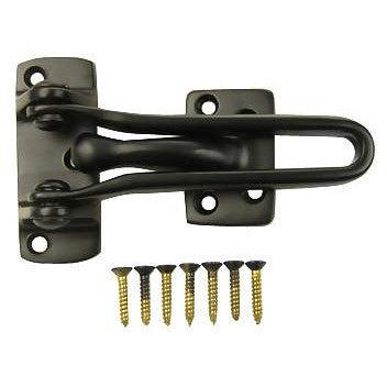 4 Inch Solid Brass Door Guard (Matte Black Finish) DELTANA