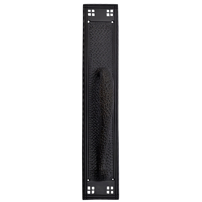 COPPER MOUNTAIN HARDWARE 18 Inch Craftsman Style Door Pull & Plate in Several Finishes