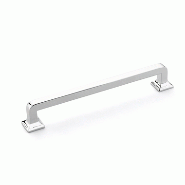 6 1/2 Inch (6 Inch c-c) Menlo Park Pull (Polished Chrome Finish) SCHAUB