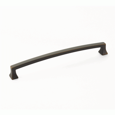 8 1/2 Inch (8 Inch c-c) Menlo Park Pull (Ancient Bronze Finish) SCHAUB