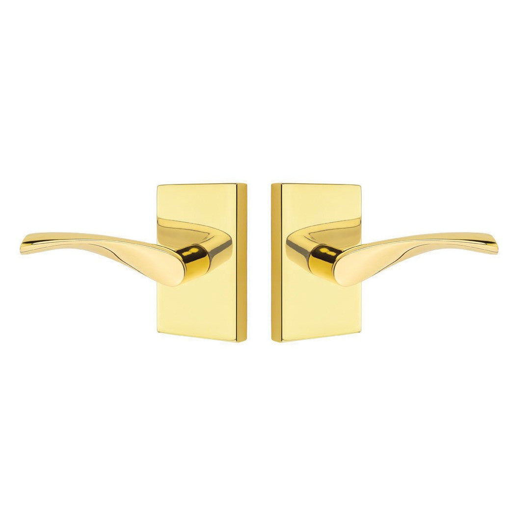 Emtek Solid Brass Triton Lever With Modern Rectangular Rosette (Several Finish Options) EMTEK