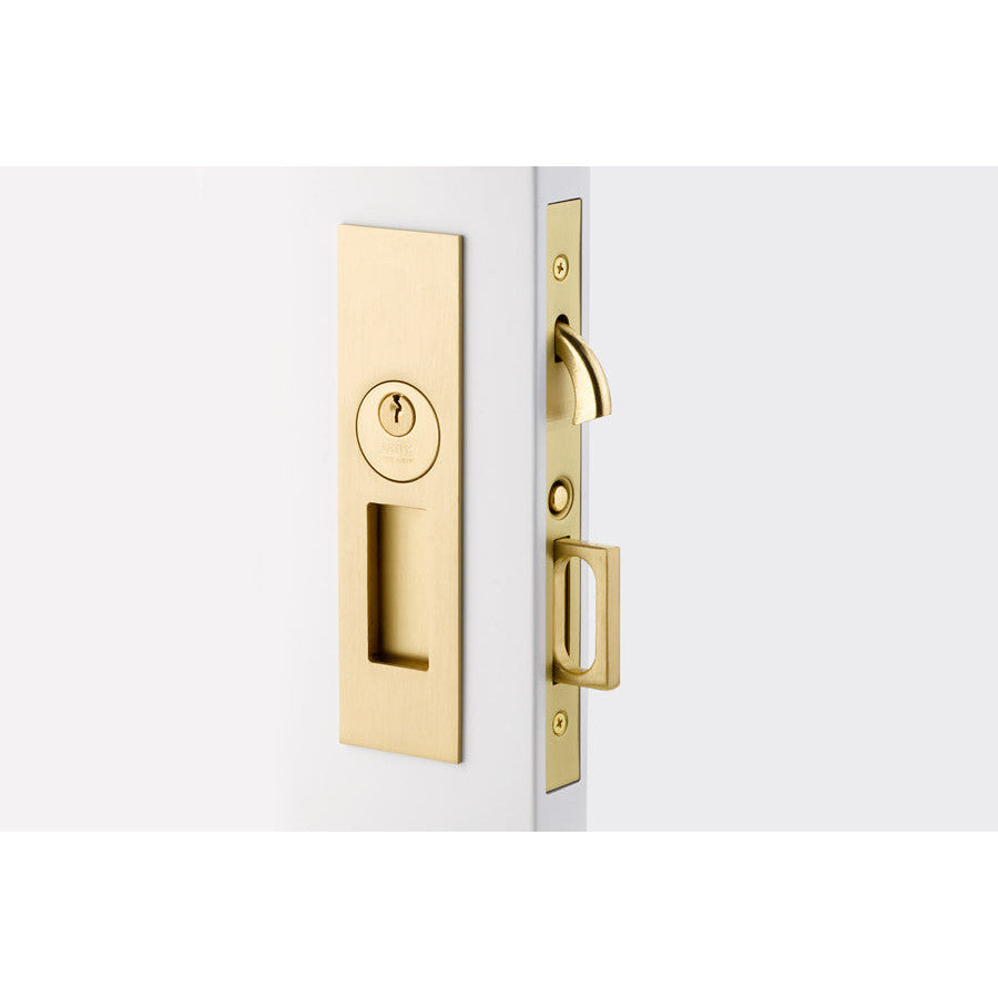 Emtek Narrow Modern Rectangular Brass Mortise Pocket Door (Several Finishes Available) EMTEK