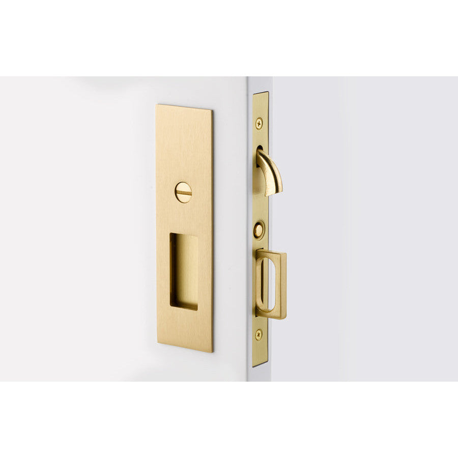 Emtek Narrow Modern Rectangular Brass Mortise Pocket Door (Several Finishes Available) EMTEK