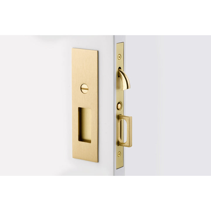 Emtek Narrow Modern Rectangular Brass Mortise Pocket Door (Several Finishes Available) EMTEK