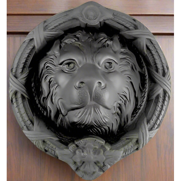 8 3/4 Inch Ribbon & Reed MGM Lion Lost Wax Cast Door Knocker (Oil Rubbed Bronze Finish) COPPER MOUNTAIN HARDWARE