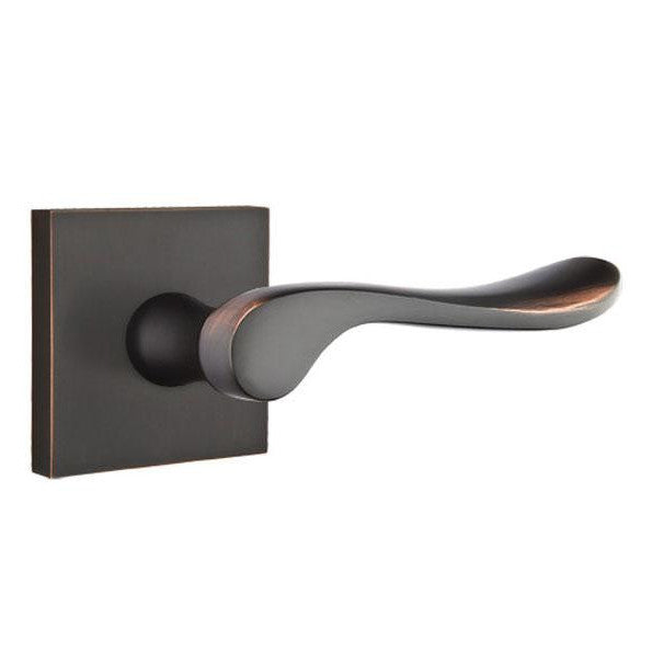 Emtek Solid Brass Luzern Lever With Square Rosette (Several Finish Options) EMTEK