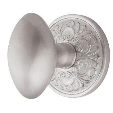 Solid Brass Egg Door Knob Set With Lancaster Rosette (Several Finish Options) EMTEK