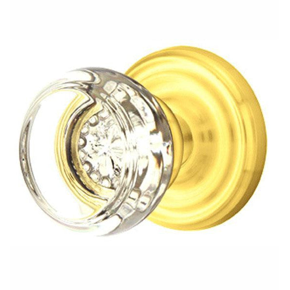 Crystal Georgetown Door Knob Set With Regular Rosette (Several Finish Options) EMTEK