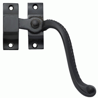 Solid Brass Right Hinge Window Lock Georgian Roped Pattern (Oil Rubbed Bronze Finish) Copper Mountain Hardware