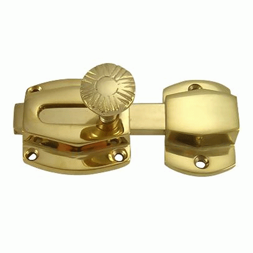 1 1/2 Inch Plain Cabinet Latch (Polished Brass Finish) COPPER MOUNTAIN HARDWARE