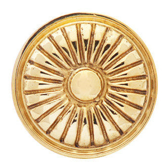 1 1/3 Inch Solid Brass Vintage Fan Knob (Polished Brass Finish) COPPER MOUNTAIN HARDWARE