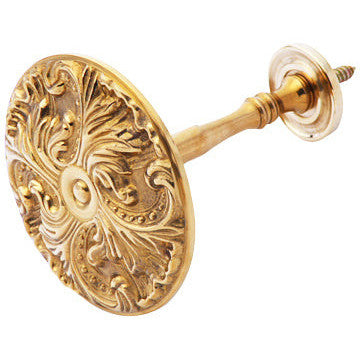 Solid Brass Baroque Curtain Tie Back (Polished Brass Finish) Copper Mountain Hardware