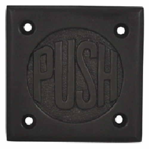 2 3/4 Inch Brass Classic American "Pull" & "Push" Signs (Oil Rubbed Bronze Finish) COPPER MOUNTAIN HARDWARE