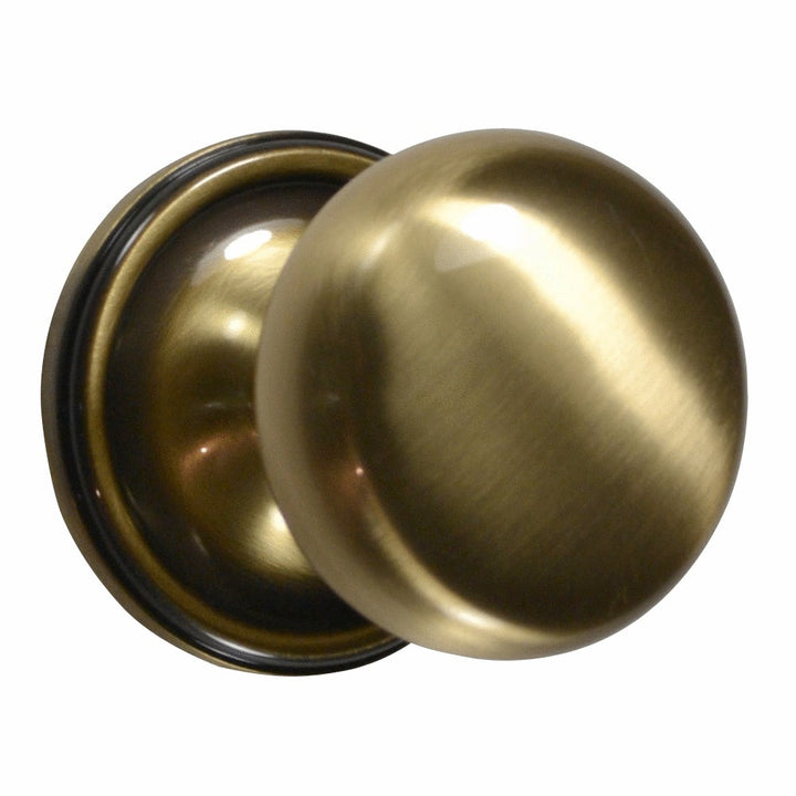 Traditional Rosette Door Set with Round Brass Door Knobs (Several Finishes Available)