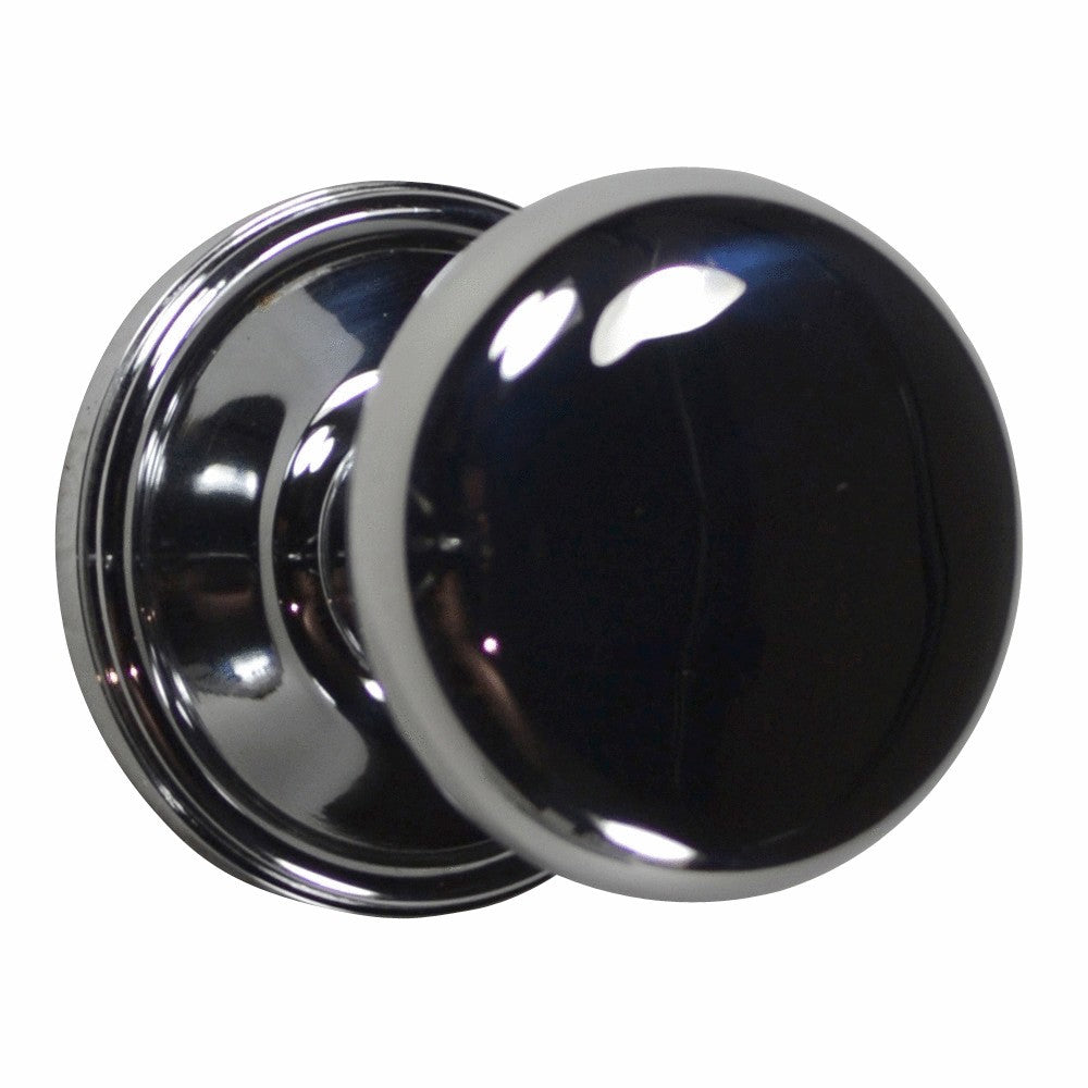 Traditional Rosette Door Set with Round Brass Door Knobs (Several Finishes Available)