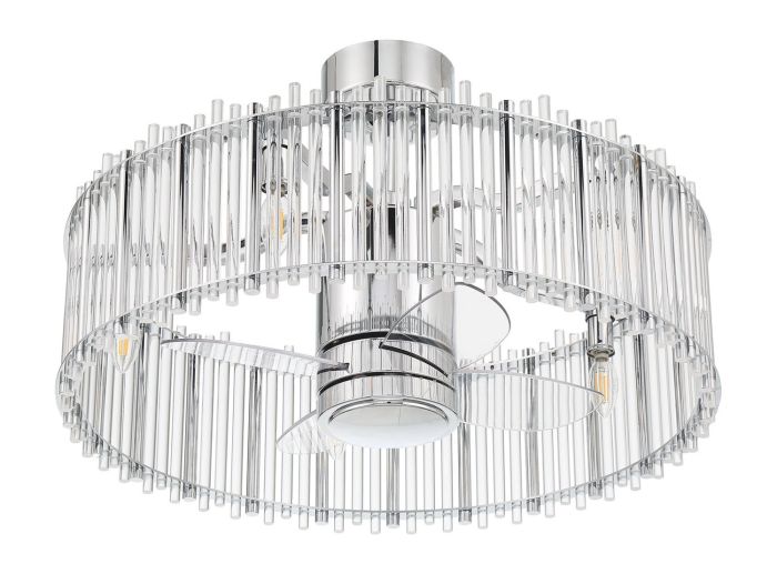 ##Antique Hardware## 24" Reveal in Chrome w/ Clear Acrylic Blades