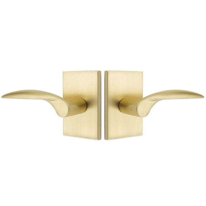 Emtek Solid Brass Mercury Lever With Modern Rectangular Rosette (Several Finish Options) EMTEK