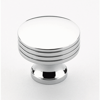 1 1/4 Inch Menlo Park Modern Round Knob (Polished Chrome Finish) SCHAUB