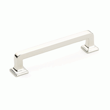 4 3/4 Inch (4 Inch c-c) Menlo Park Pull (Polished Nickel Finish) SCHAUB