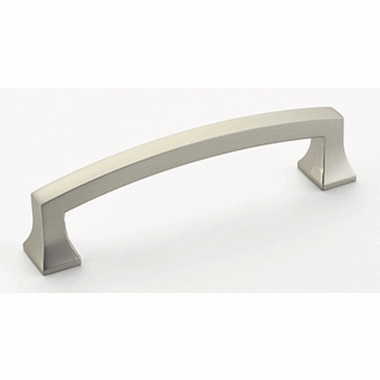 4 1/2 Inch (4 Inch c-c) Menlo Park Pull (Satin Nickel Finish) SCHAUB