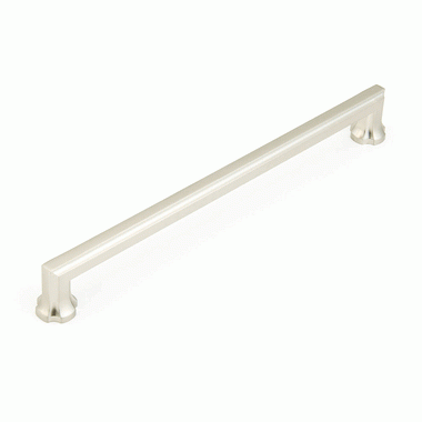 13 1/8 Inch (12 Inch c-c) Empire Pull (Satin Nickel Finish) SCHAUB