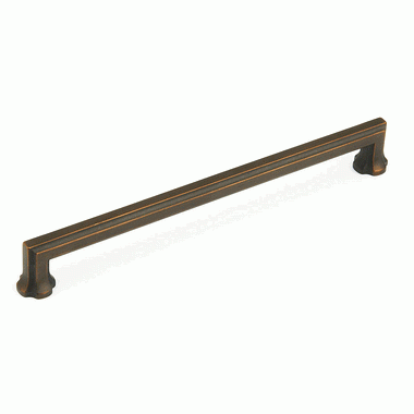 13 1/8 Inch (12 Inch c-c) Empire Pull (Ancient Bronze Finish) SCHAUB