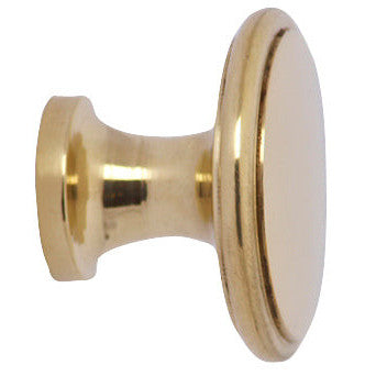 1 1/2 Inch Brass Flat Top Cabinet Knob (Polished Brass Finish) COPPER MOUNTAIN HARDWARE