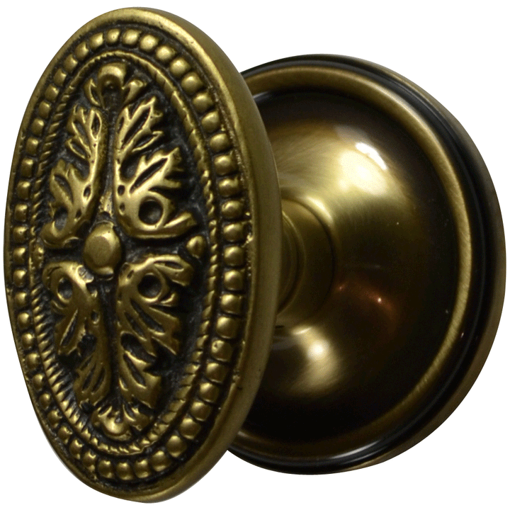 Traditional Rosette Door Set with Avalon Style Door Knobs (Several Finishes Available) COPPER MOUNTAIN HARDWARE