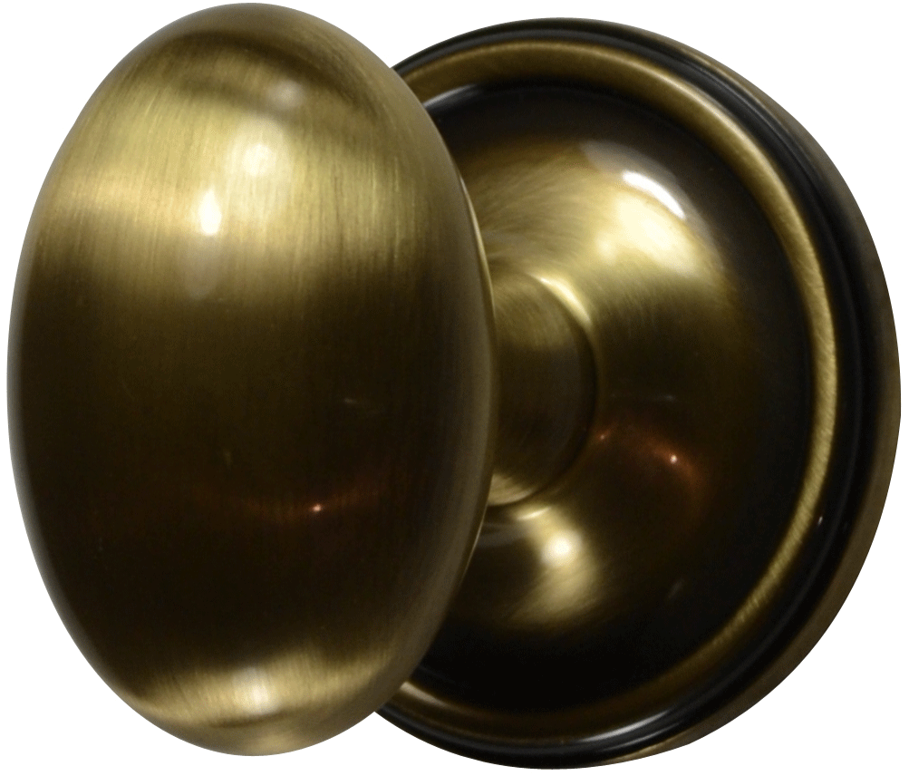 Traditional Rosette Door Set with Egg Style Door Knobs (Several Finishes Available) COPPER MOUNTAIN HARDWARE