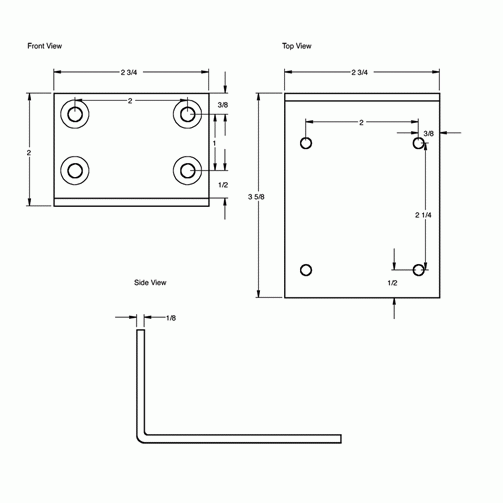 Solid Brass Jamb Bracket (Antique Brass Finish) DELTANA