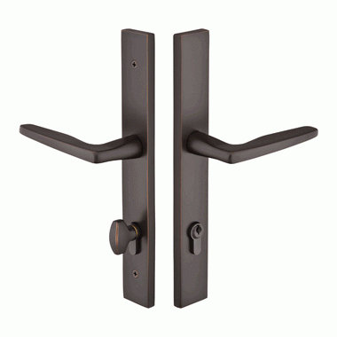 Solid Brass Modern Style Euro Keyed Multi Point Lock Trim (Oil Rubbed Bronze Finish) EMTEK