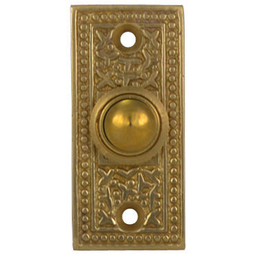 Solid Brass Rice Pattern Door Bell (Polished Brass Finish) COPPER MOUNTAIN HARDWARE