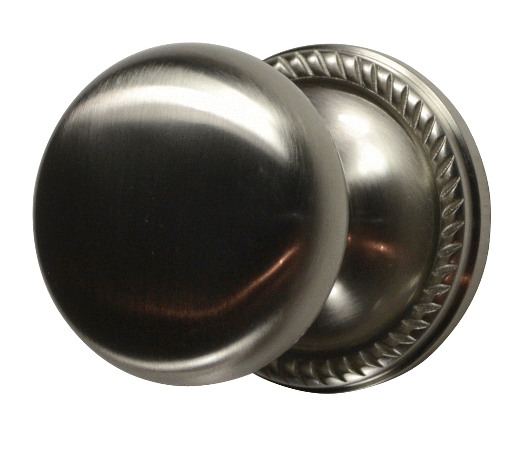 Georgian Roped Rosette Door Set with Round Brass Door Knobs (Several Finishes Available) COPPER MOUNTAIN HARDWARE