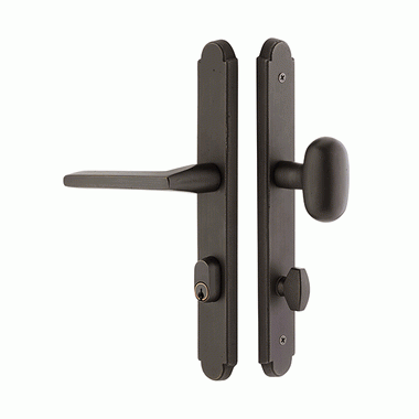 Sandcast Arched Style Stretto Dummy Pair Entryway Set (Oil Rubbed Bronze Finish) EMTEK