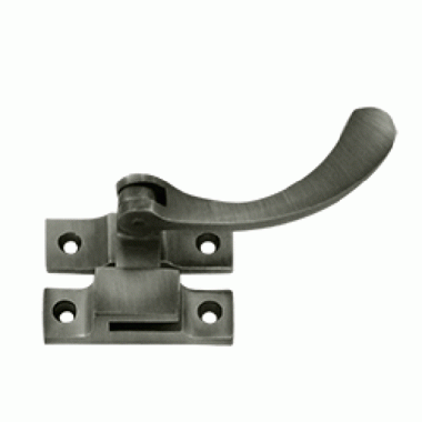 4 1/2 Inch Solid Brass Window Lock Casement Fastener (Antique Nickel Finish) DELTANA