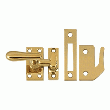 2 1/16 Inch Solid Brass Window Lock Casement Fastener (PVD Finish) DELTANA